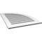 Ekena Millwork Quarter Round Top Right Surface Mount PVC Gable Vent w/ 3-1/2"W x 1"P Standard Frame, 26"W x 36"H GVPQR26X3601SF - alternate 3